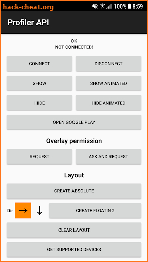 Profiler API screenshot