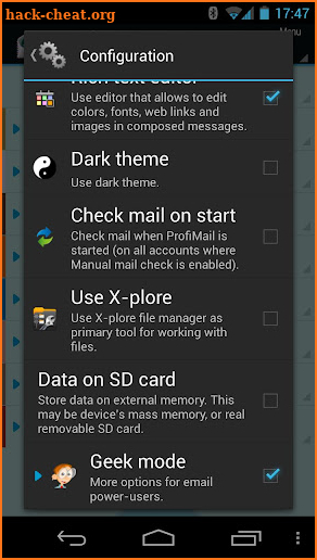 ProfiMail Go - email client screenshot