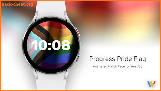 Progress Pride Flag Watch Face screenshot