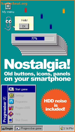 Progressbar95 - easy, nostalgic hyper-casual game screenshot