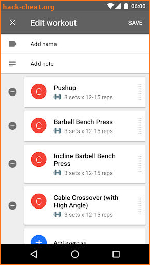 Progression Workout Tracker screenshot