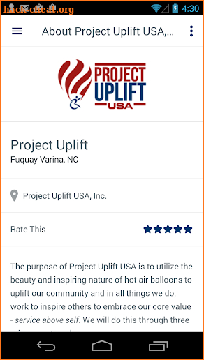 Project Uplift USA, Inc. screenshot
