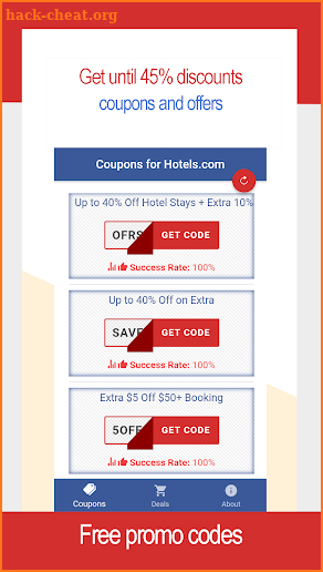 Promo Coupons for Hotels screenshot