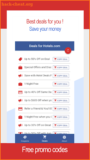 Promo Coupons for Hotels screenshot