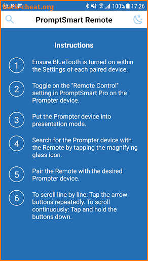 PromptSmart Pro Remote Control screenshot