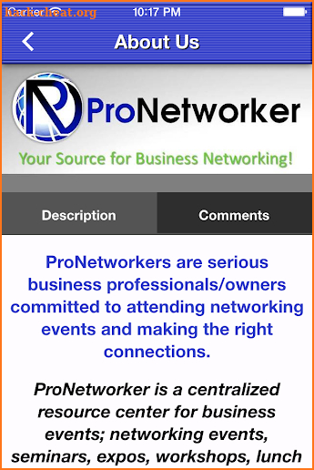 ProNetworker - Business Events screenshot