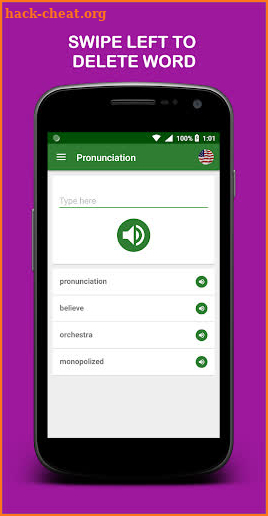 Pronunciation screenshot
