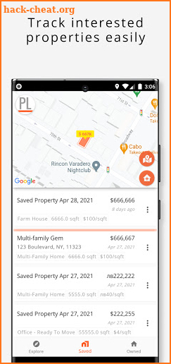 Property List - Map, Share and screenshot