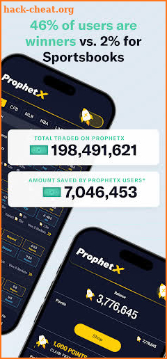 ProphetX Sports Exchange screenshot