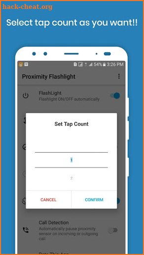 Proximity Flashlight: Just Tap to Light Everything screenshot