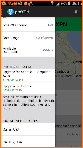 proXPN VPN screenshot