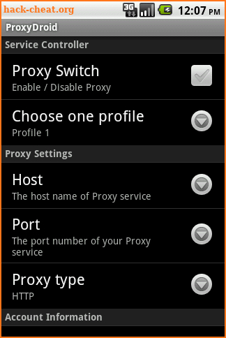 ProxyDroid screenshot
