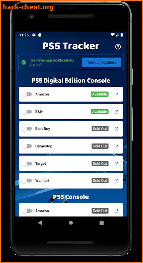 PS5 Tracker screenshot