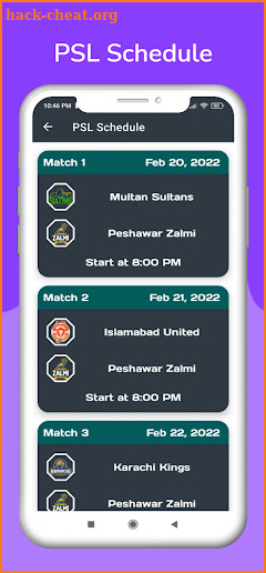 PSL 2022 Schedule - Pakistan Super League Schedule screenshot