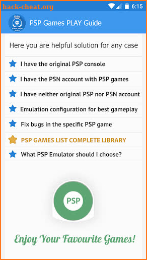 PSP Games Emulator Guide screenshot