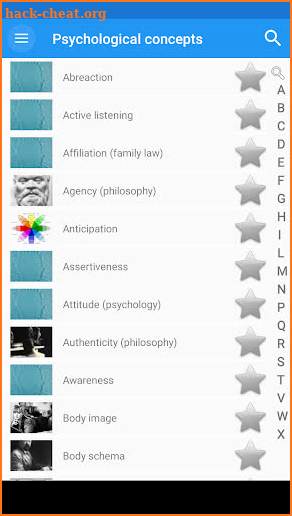 Psychological concepts screenshot