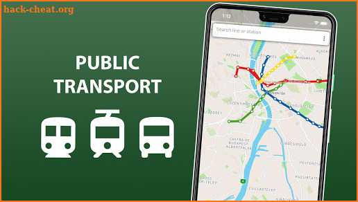 Public transport map Budapest screenshot