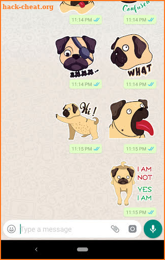 Pug Emoji Sticker for whatsapp screenshot