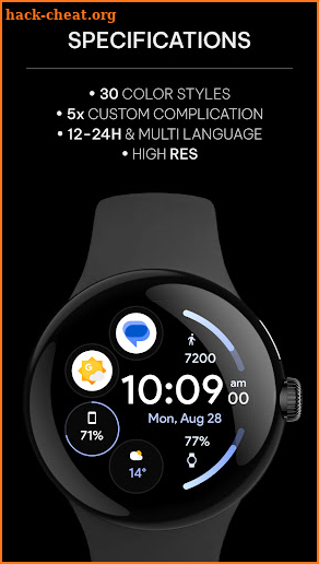 Pulse 2: Wear OS watch face screenshot