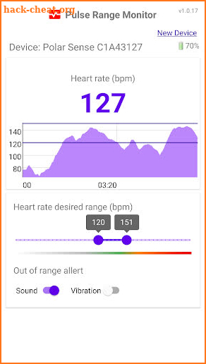 Pulse Range Monitor & Alert screenshot
