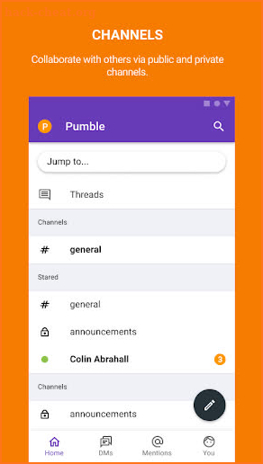 Pumble Team Chat screenshot