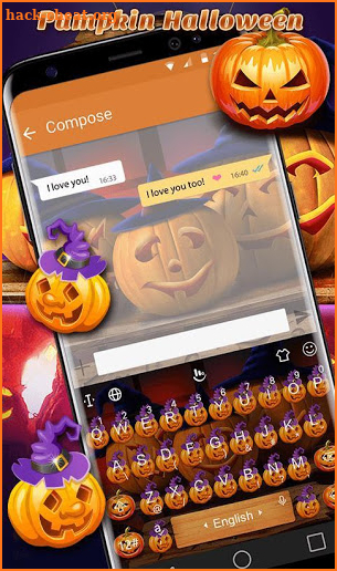 Pumpkin Halloween Keyboard Theme screenshot