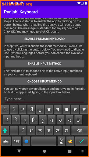Punjabi Keyboard screenshot