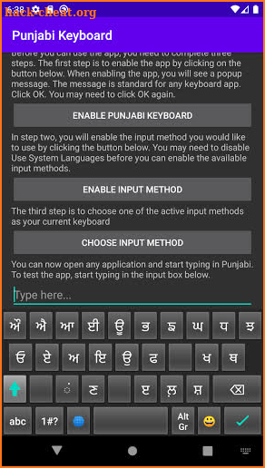Punjabi Keyboard screenshot