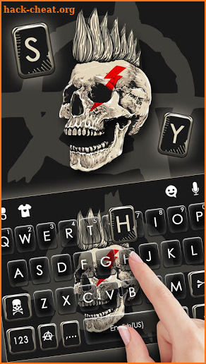 Punk Skull Keyboard Theme screenshot
