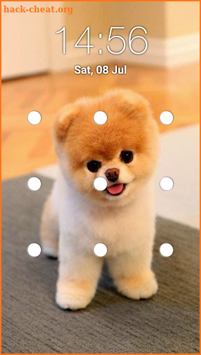 Puppy Dog Pattern Lock Screen screenshot