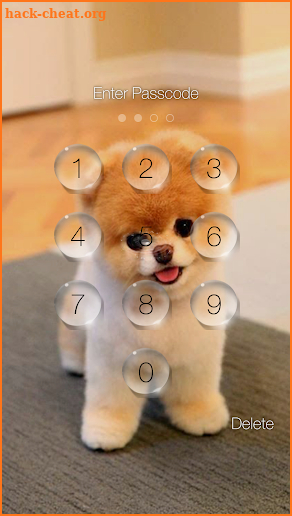 Puppy Dog Pin Lock Screen screenshot