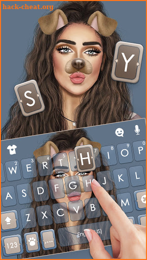 Puppy Filter Girl Keyboard Background screenshot