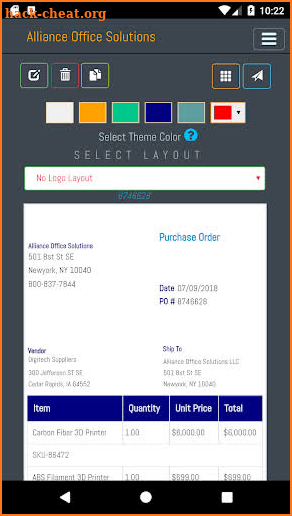 Purchase Order App - PO Builder screenshot