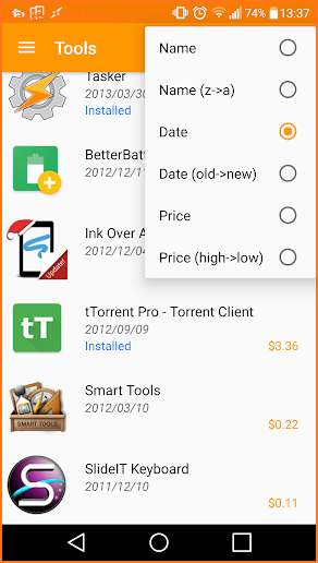 Purchased Apps (Restore your paid apps) screenshot