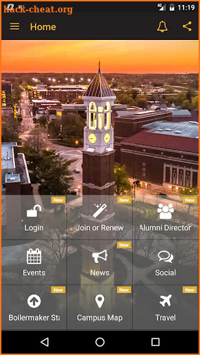 Purdue Alumni Association screenshot