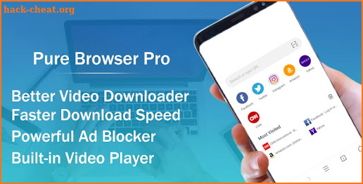 Pure Browser Pro-Ad Blocker,Video Download,Player screenshot