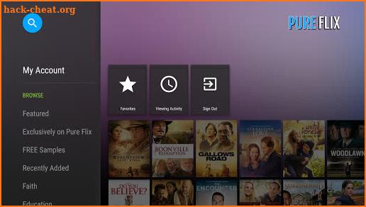 PureFlix (Android TV) screenshot
