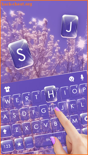 Purple Aesthetic Keyboard Background screenshot