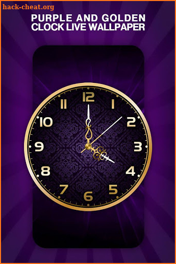 Purple And Golden Clock Live Wallpaper screenshot