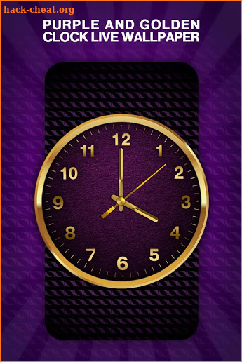 Purple And Golden Clock Live Wallpaper screenshot