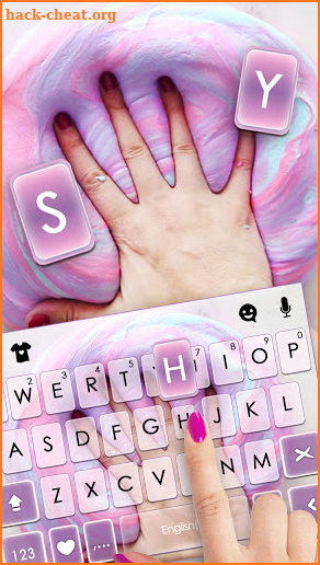 Purple ASMR Slime Keyboard Background screenshot