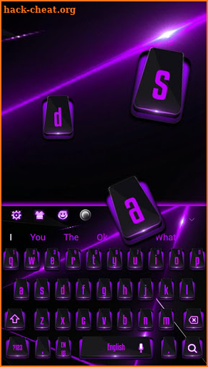Purple Black Simple Keyboard Theme screenshot