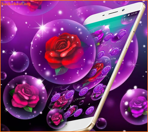 Purple Bubble Rose Theme screenshot