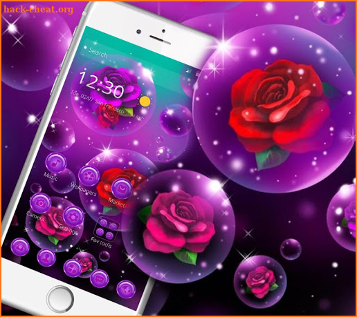 Purple Bubble Rose Theme screenshot