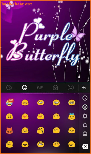 Purple Butterfly Keyboard Theme screenshot