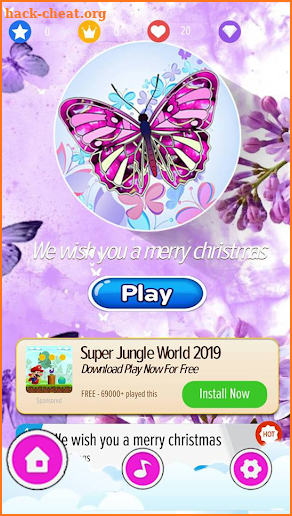Purple Butterfly Piano Tiles 2019 screenshot