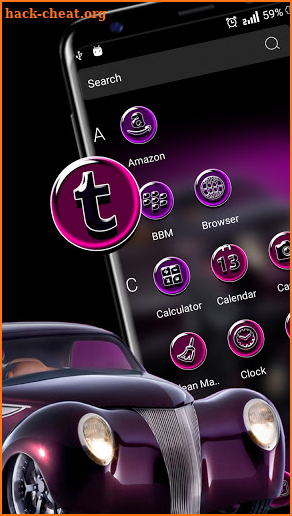 Purple Car Theme screenshot