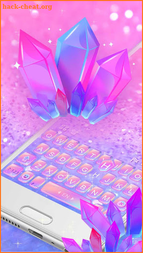 Purple Crystal Keyboard Theme screenshot