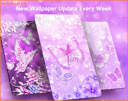 Purple Diamond Butterfly Live Wallpaper & Themes screenshot