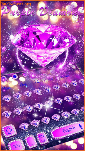 Purple Diamond Keyboard Theme screenshot